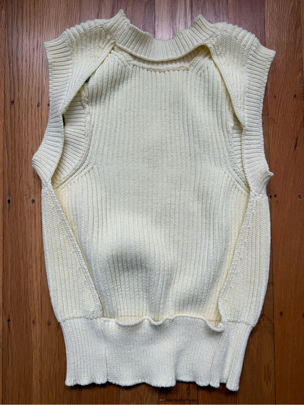 Wandering SSENSE Sleeveless Backless Ribbed Knit Sweater Vest
